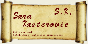 Sara Kašterović vizit kartica